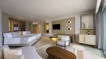 Royal Suite Double Hot Tub Beachfront | 1 quarto, frigobar (abastecido com itens grátis), cofres nos quartos