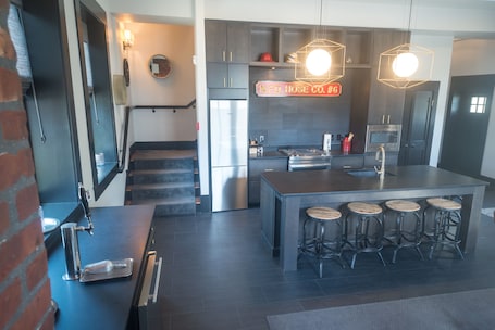 Luxury House, 6 Bedrooms | Private kitchen | Kitchen islands. The Firehouse