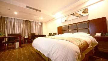 Blackout drapes, iron/ironing board, free WiFi