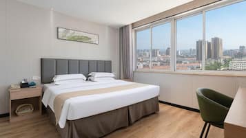 Blackout curtains, iron/ironing board, free WiFi
