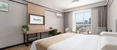 Blackout curtains, iron/ironing board, free WiFi