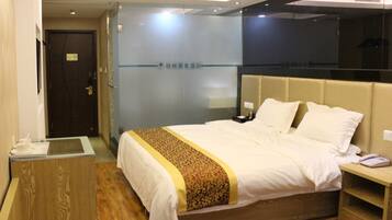 Blackout drapes, iron/ironing board, free WiFi