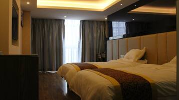 Blackout curtains, iron/ironing board, free WiFi