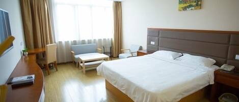 Desk, iron/ironing board, free WiFi, bed sheets