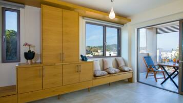 Luxury Double Room, Sea View | Premium bedding, in-room safe, individually decorated, blackout drapes