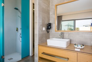 Luxury Double Room, Terrace, Sea View | Premium bedding, in-room safe, individually decorated, blackout curtains