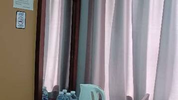 Blackout curtains, iron/ironing board, free WiFi, bed sheets