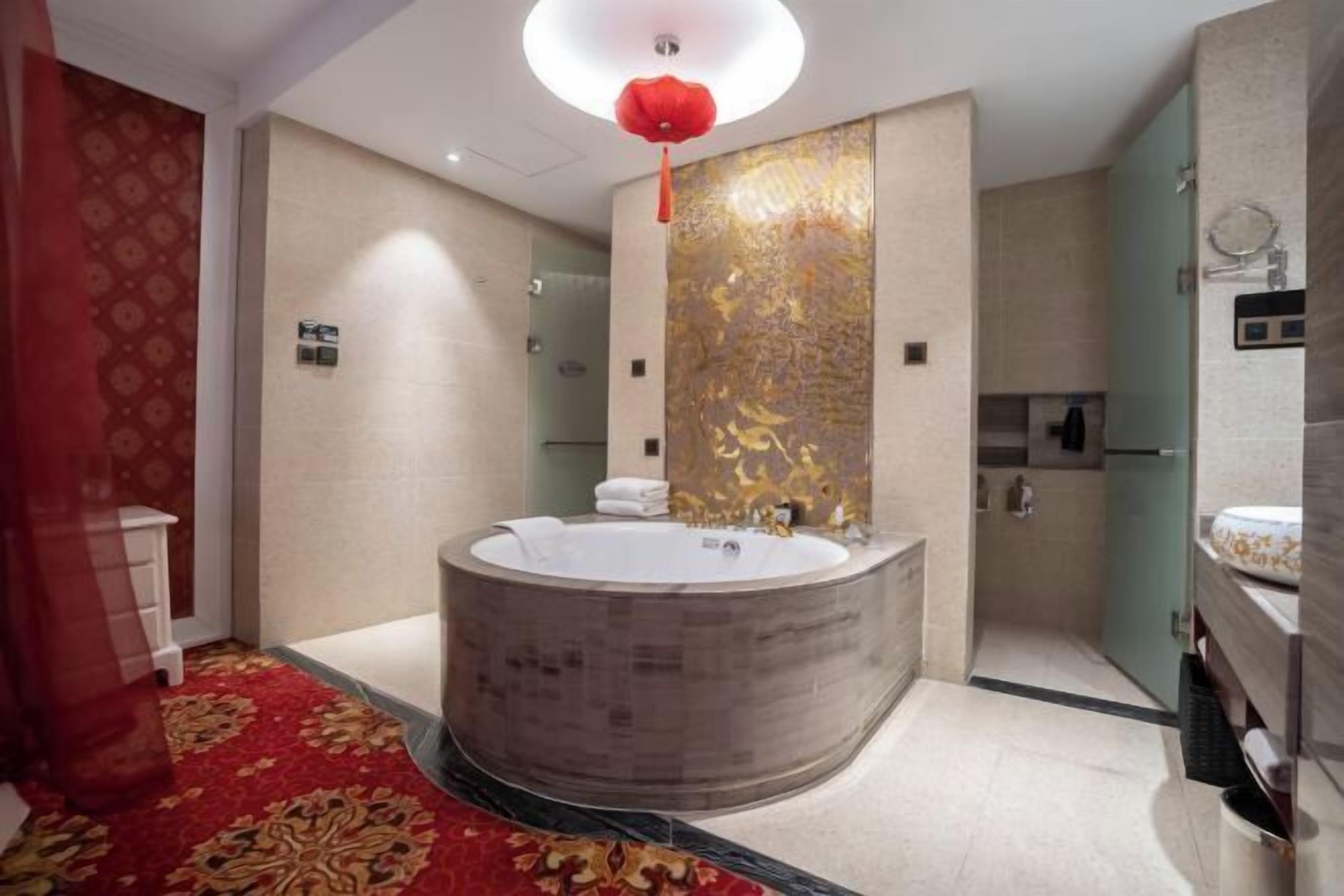 Bathroom | Shower, free toiletries, hair dryer, bathrobes