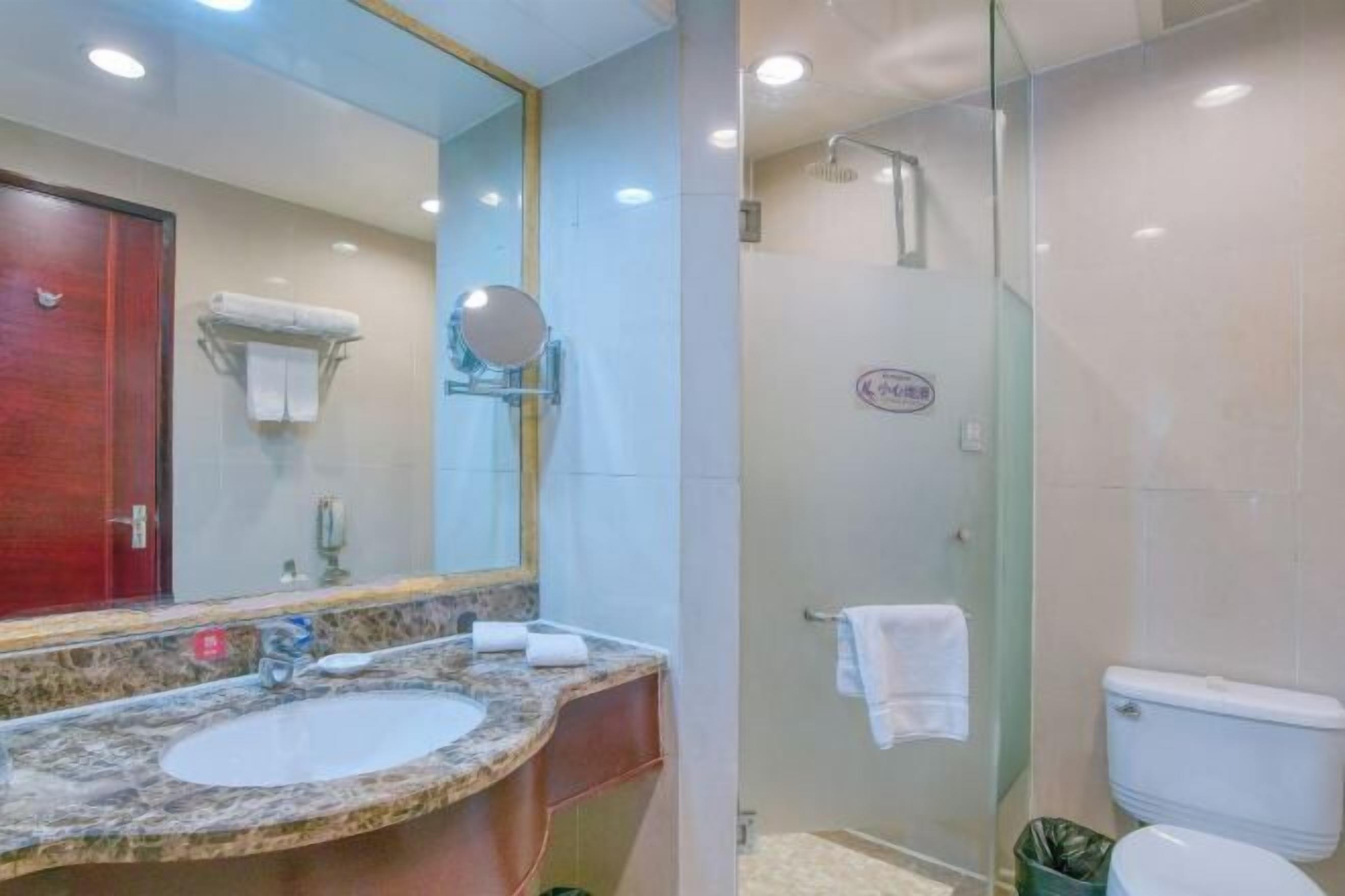 Bathroom | Shower, free toiletries, hair dryer, bathrobes