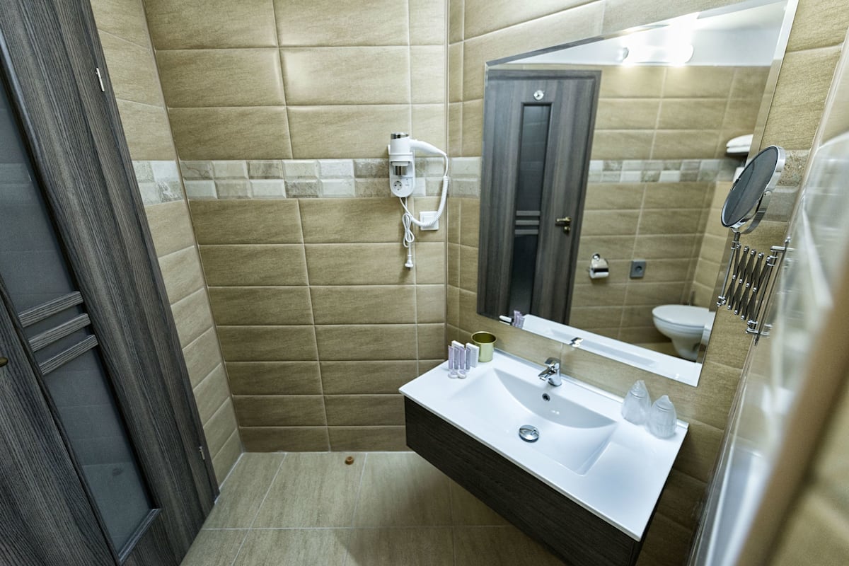 free toiletries, hair dryer, bathrobes, slippers