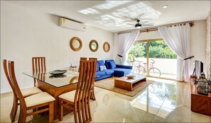 Apartment, 2 Bedrooms | Living area | Flat-screen TV