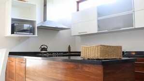 Villa, 2 Bedrooms | Private kitchen | Coffee/tea maker, full-sized fridge, microwave, stovetop - Paola Villa 2 Bedroom sleeps 5 private terrace (Tulum)