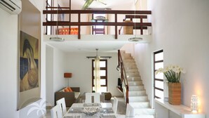 Villa, 2 Bedrooms | Living room | Flat-screen TV - Paola Villa 2 Bedroom sleeps 5 private terrace (Tulum)