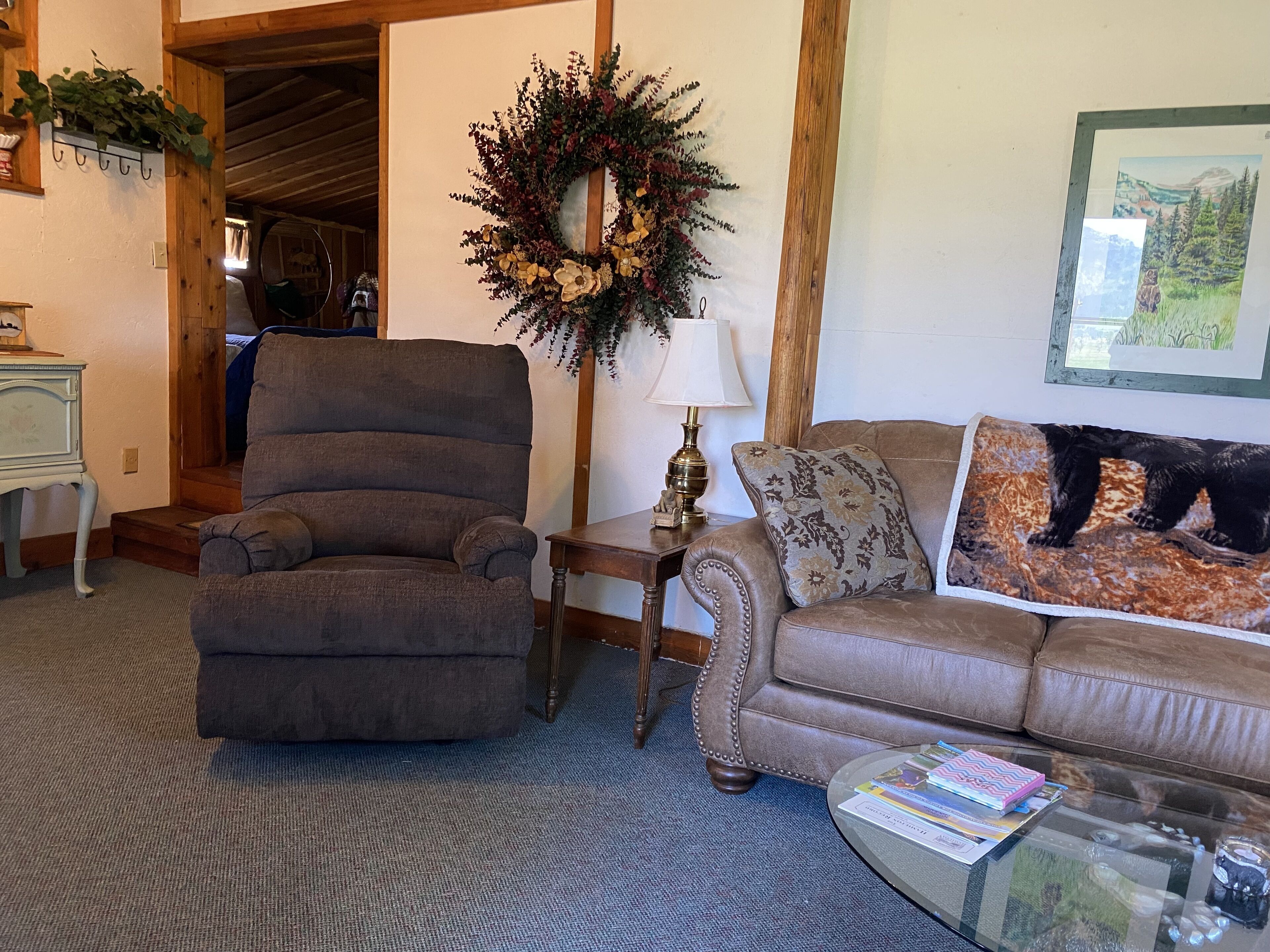 Televisión, reproductor de DVD, libros y videoteca 