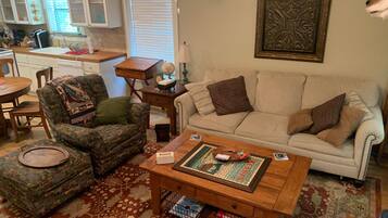 TV, books, stereo