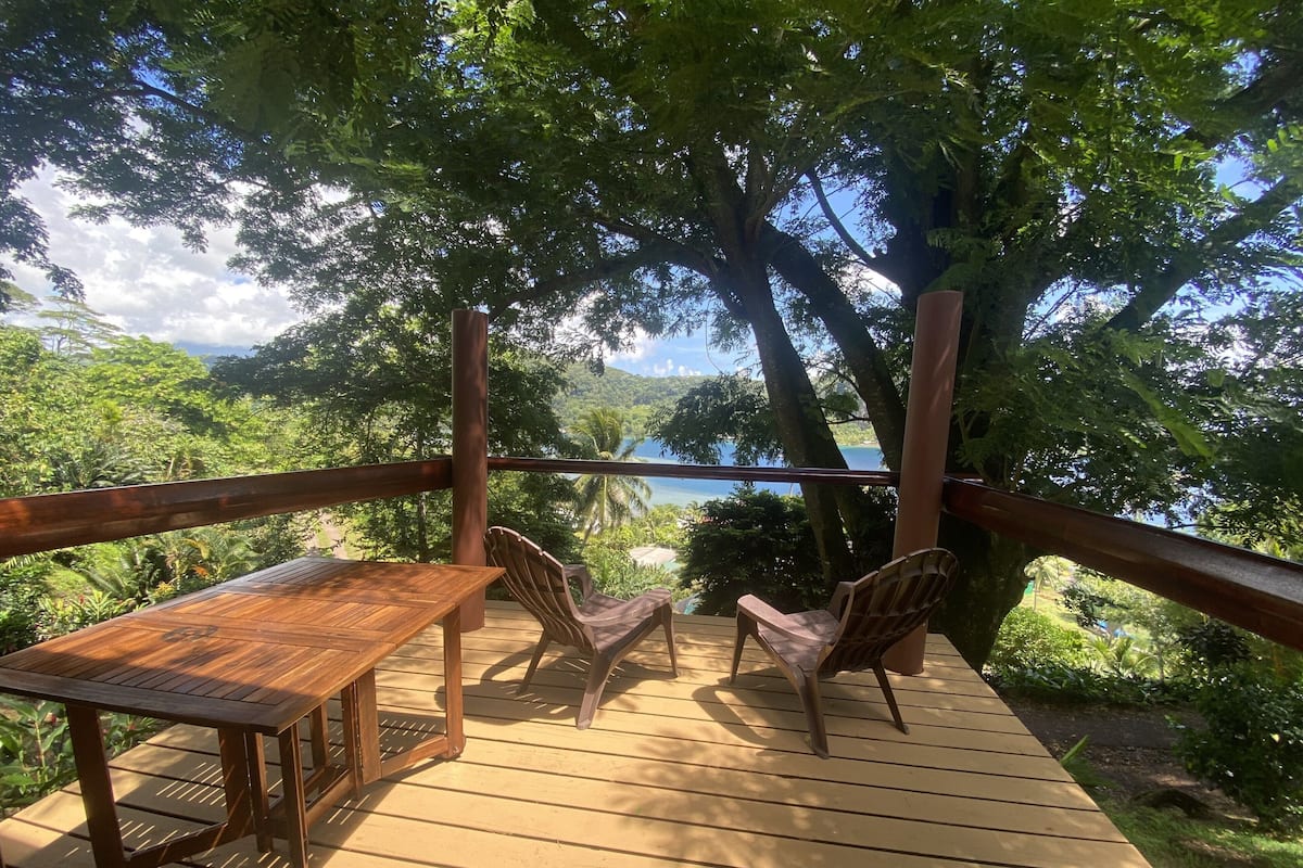 Bungalow, 1 Bedroom, Kitchenette, Ocean View (Fare Ho'e) | Terrace/patio