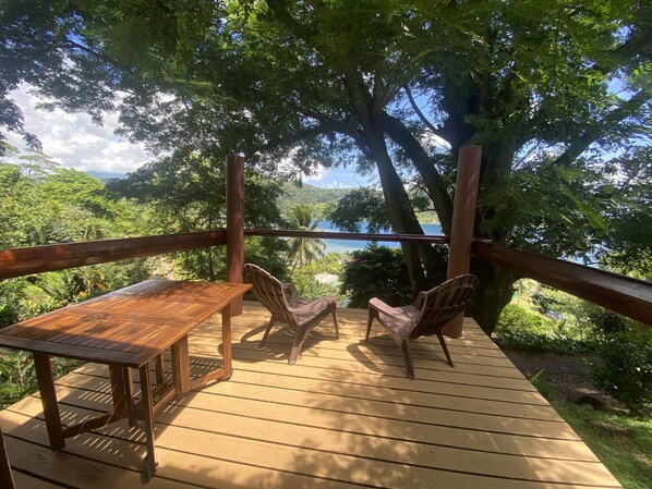 Bungalow, 1 soverom, tekjøkken, havutsikt (Fare Ho'e) | Terrasse/patio