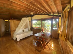 Bungalow, 1 Bedroom, Kitchenette, Ocean View (Fare Ho'e) | Living area - Fare Oviri Lodge (Raiatea)