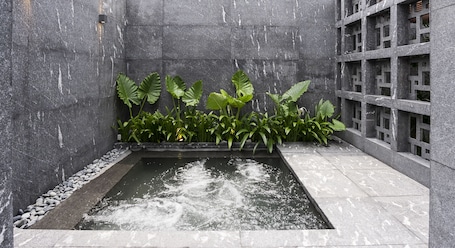Outdoor spa tub