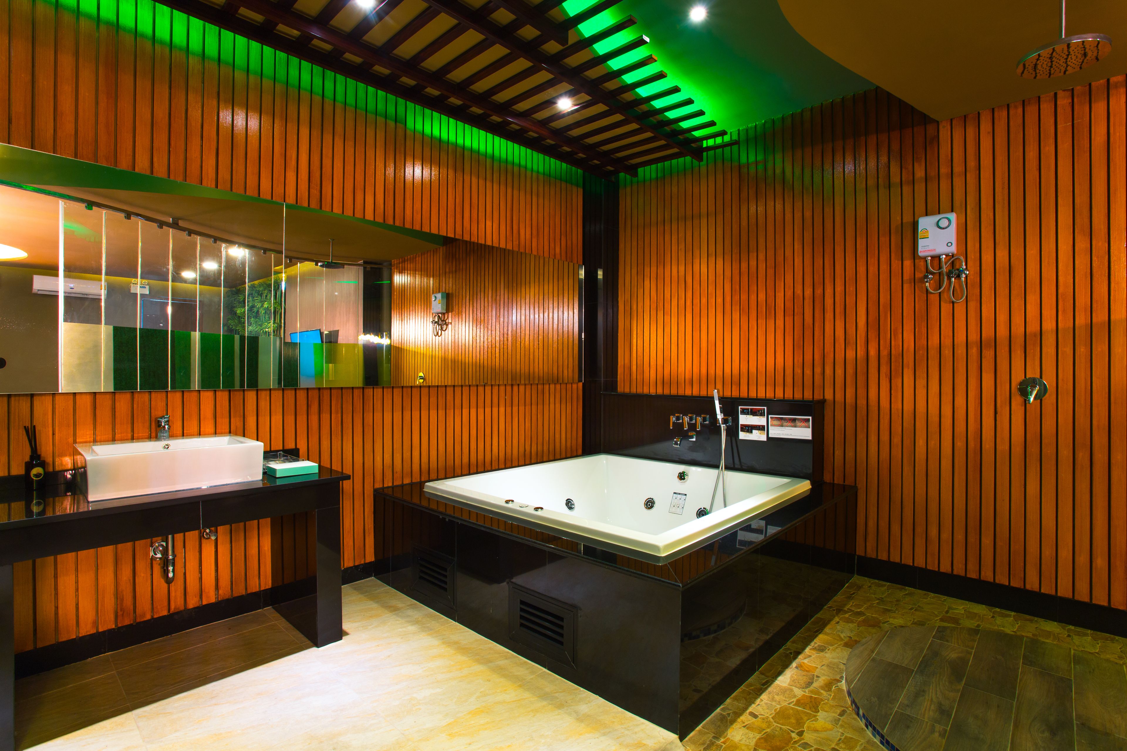 bathroom | shower, rainfall showerhead, towels