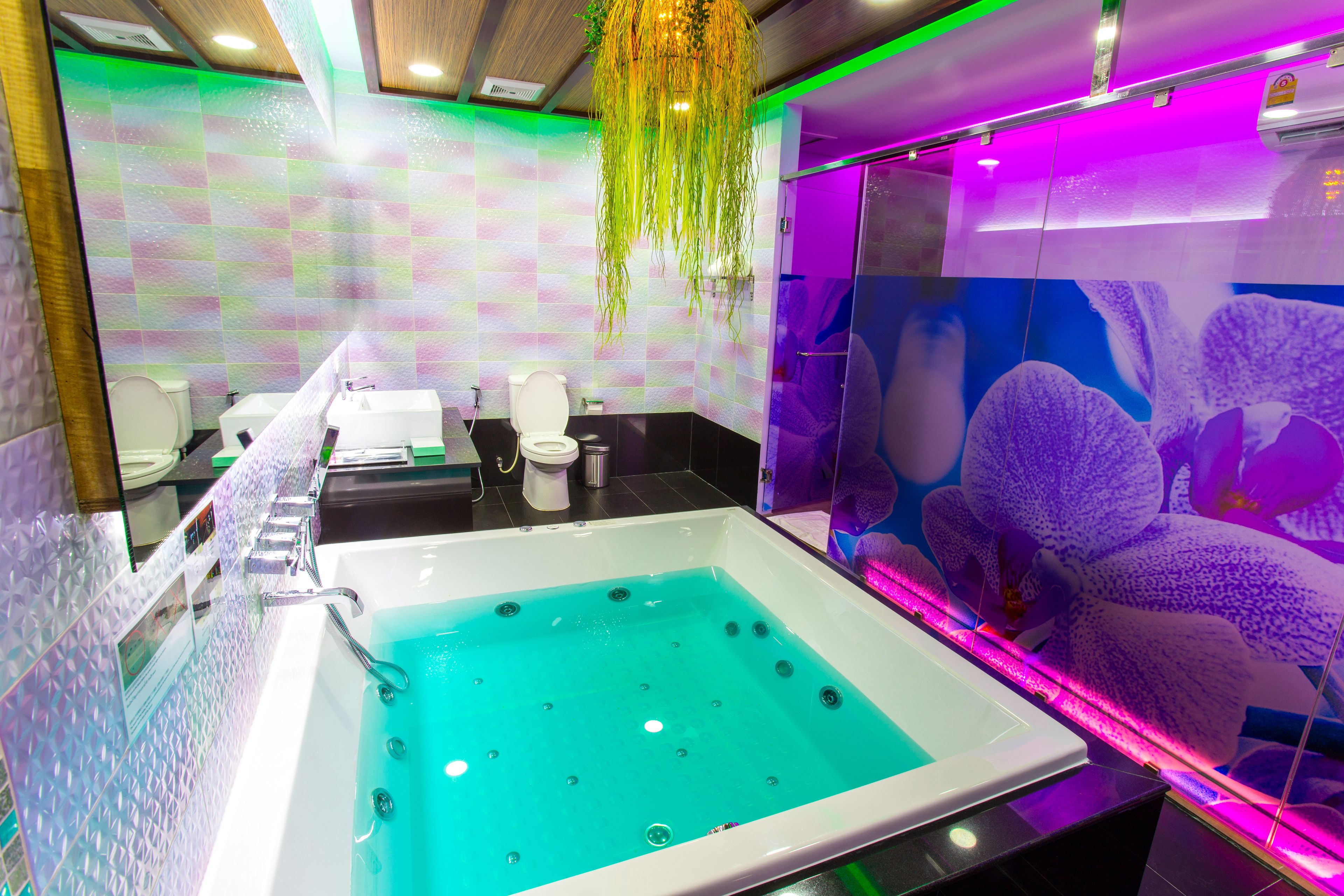 bathroom | shower, rainfall showerhead, towels