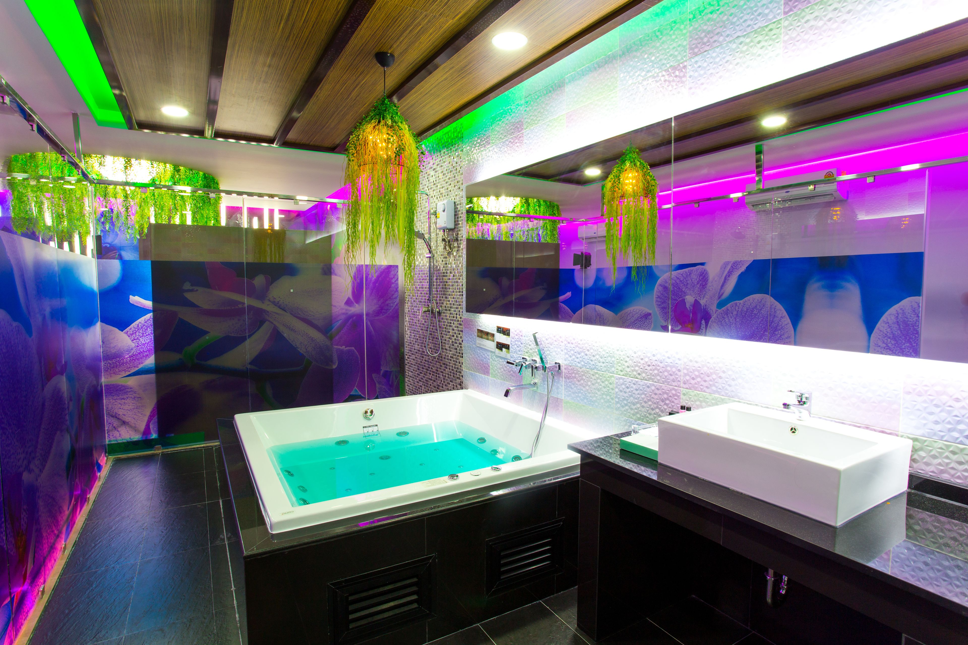 bathroom | shower, rainfall showerhead, towels