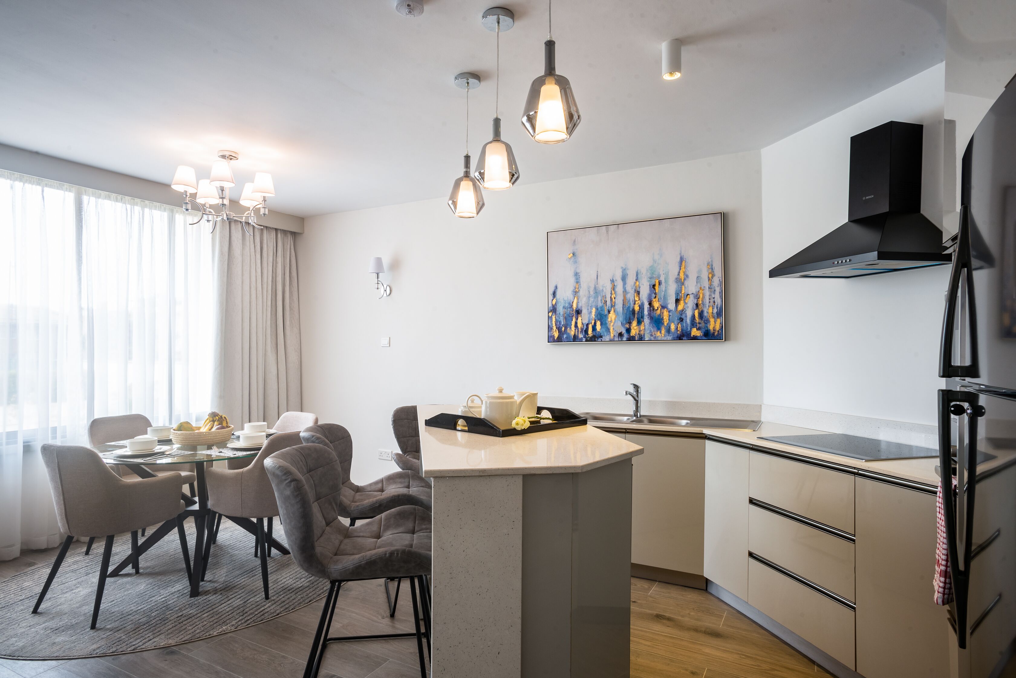 Spiseområde på rommet