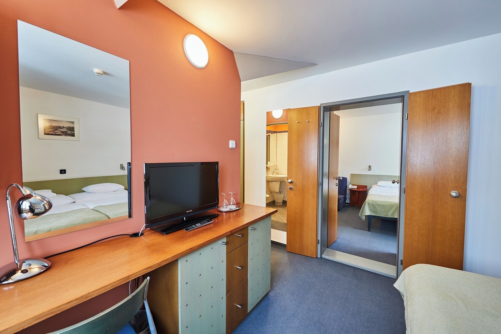 family room, 2 bedrooms | minibar, in-room safe, desk, blackout curtains