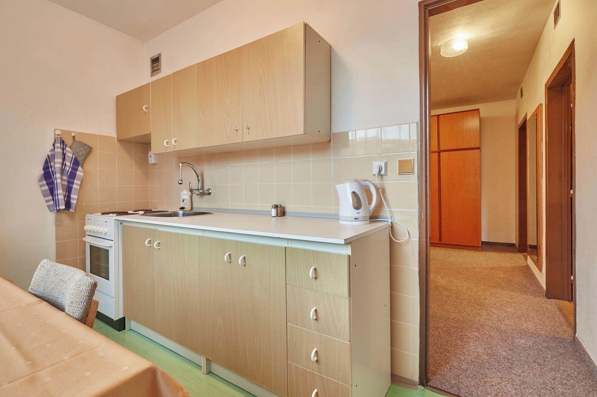 Two-Bedroom Apartment with Spa Package | Private kitchen | Full-sized fridge, microwave, oven, stovetop