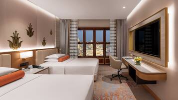 Premium Twin Partial Kaaba View-VIP Lounge Access | Ropa de cama de alta calidad y minibar