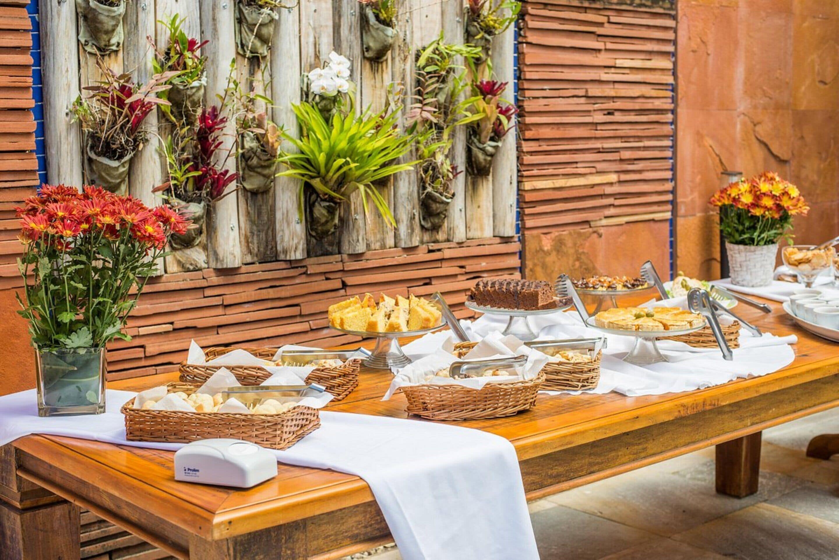 Outdoor banquet area