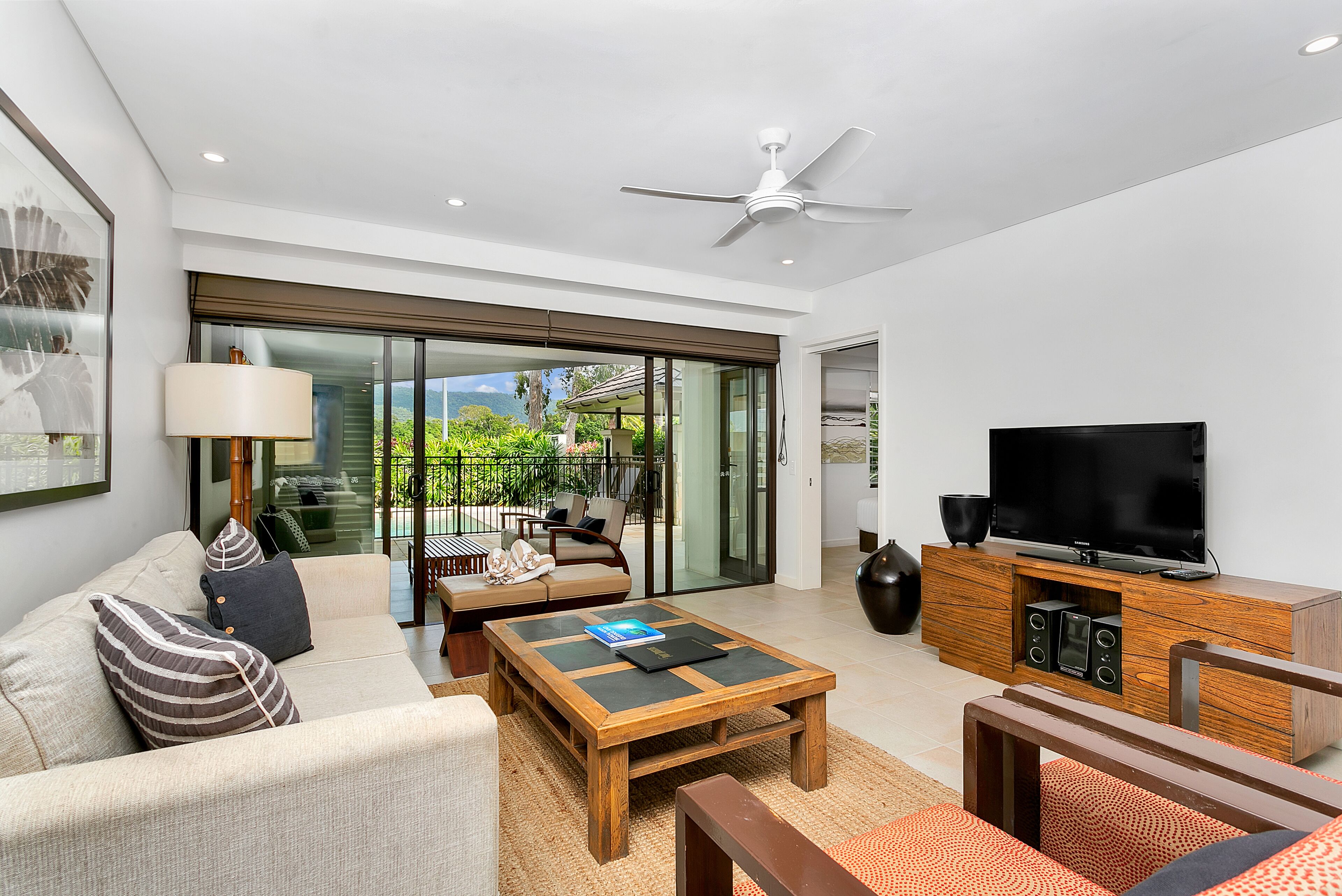 Two Bedroom Two Bathroom Plunge Pool Apt | Living area | Flat-screen TV