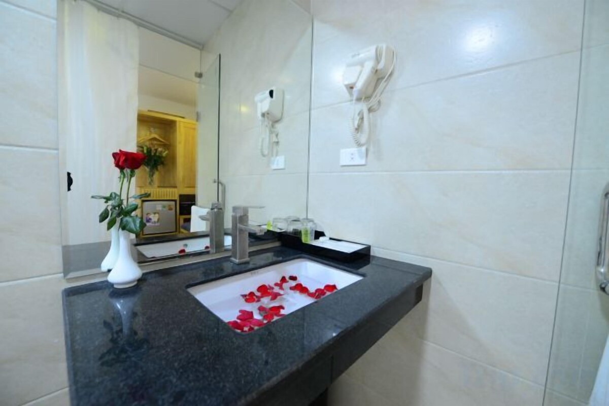 Bathroom | Shower, free toiletries, hair dryer, bathrobes