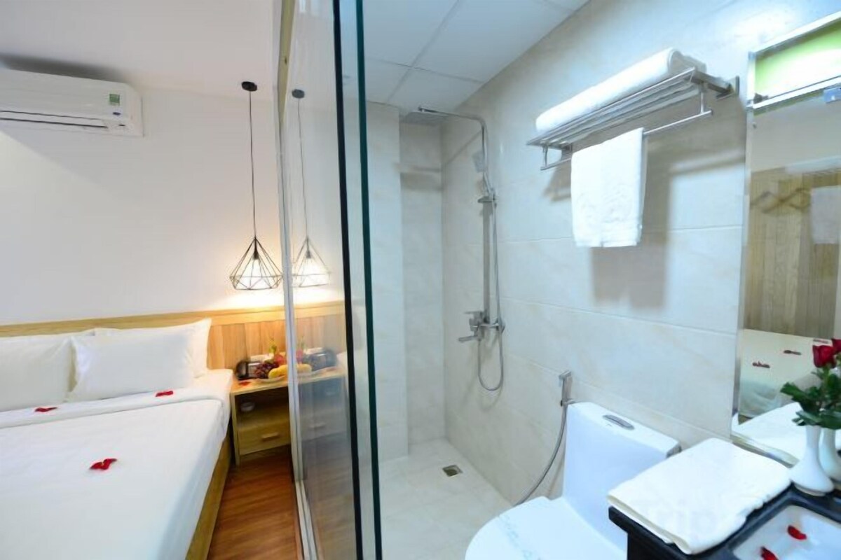 Bathroom | Shower, free toiletries, hair dryer, bathrobes