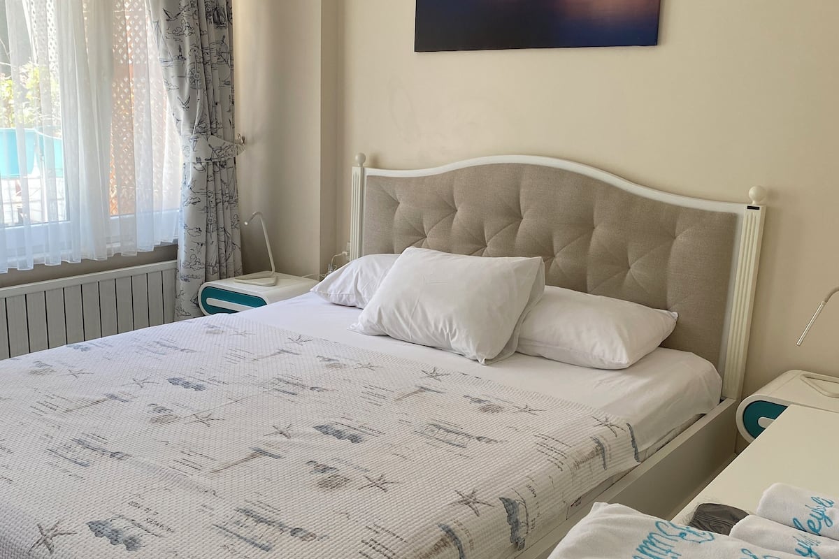 202 Apart Daire | 1 quarto, roupas de cama premium