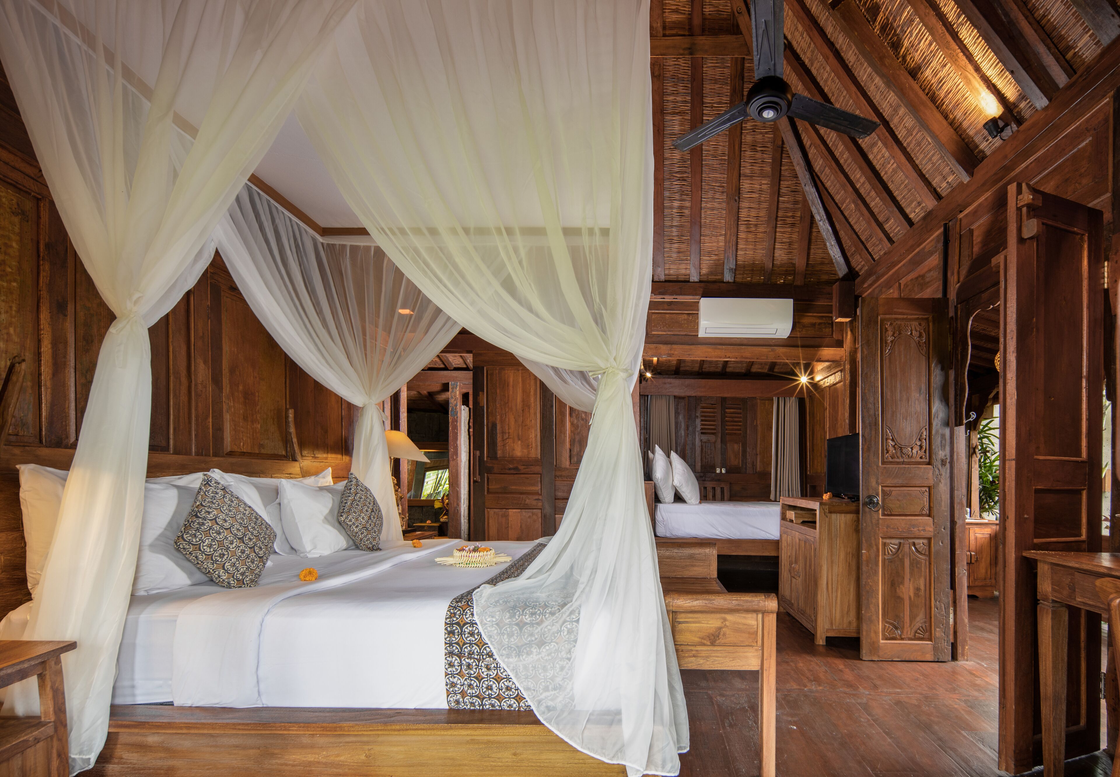 family wooden private pol villa | 1 bedroom, premium bedding, minibar, in-room safe