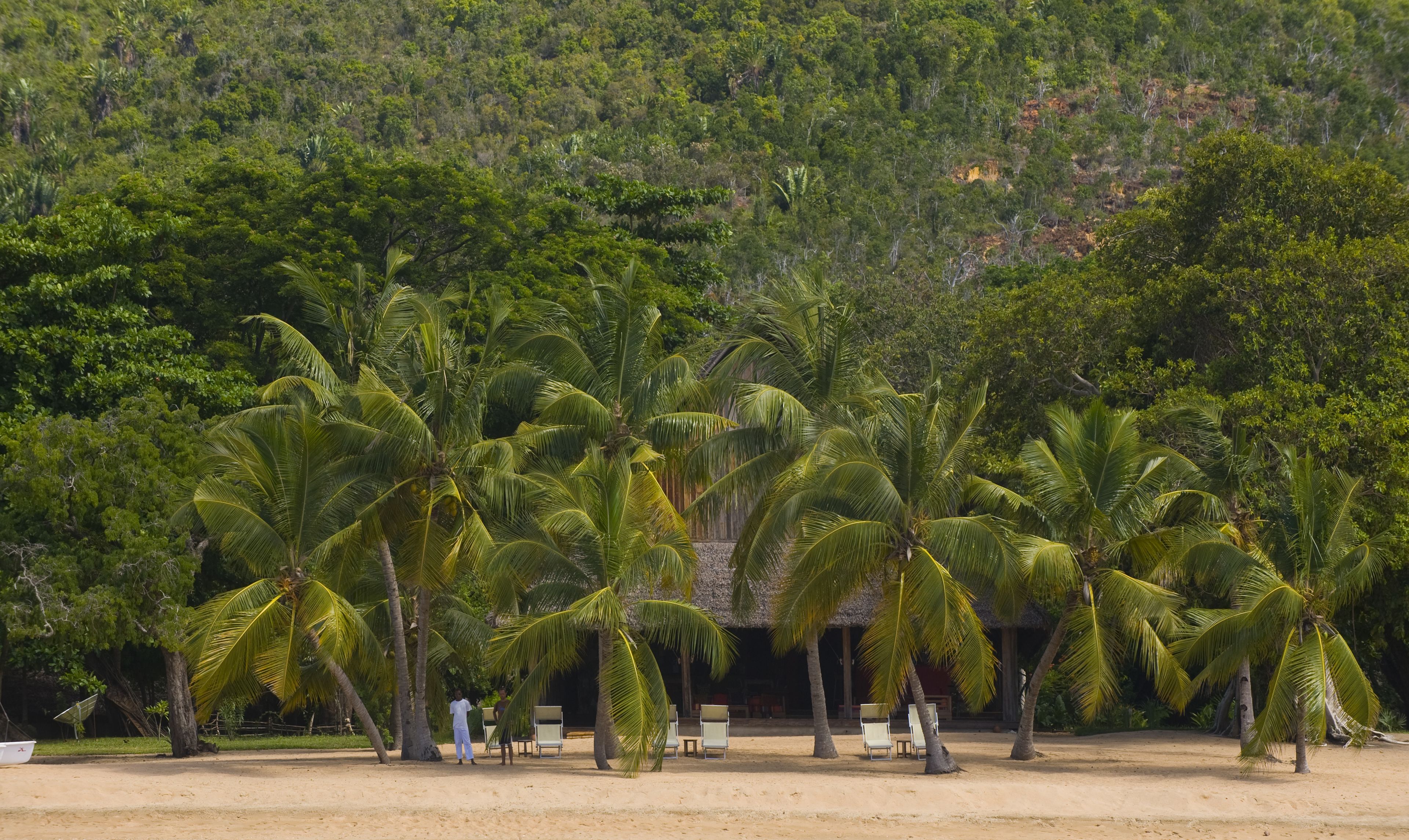 Private beach, white sand, sun-loungers, beach umbrellas
