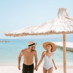 Private beach, beach cabanas, sun-loungers, beach umbrellas