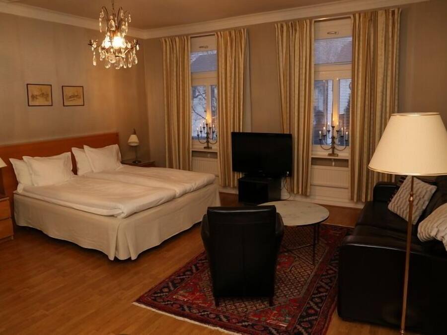 Individually decorated, individually furnished, desk, iron/ironing board