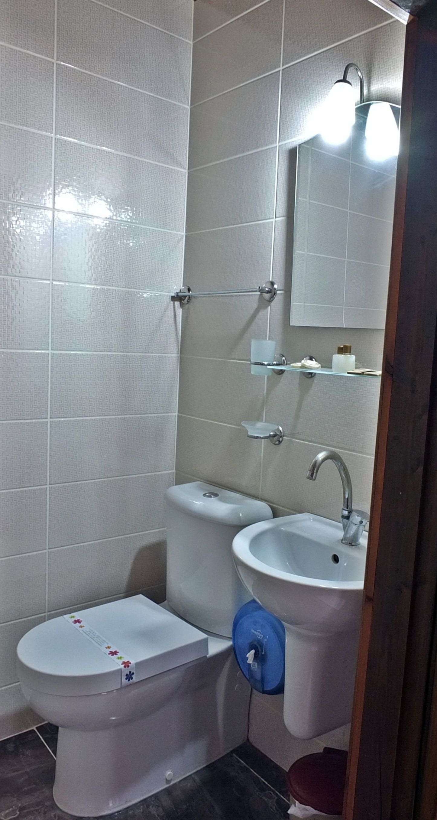 shower, free toiletries, hair dryer, slippers