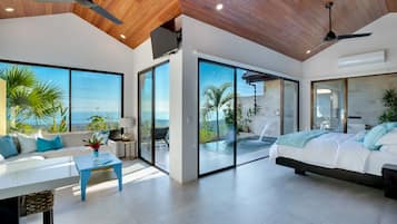 Villa, 1 King Bed, Private Pool, Sea View | Living area