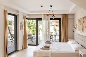 Suíte grand | Roupas de cama premium, frigobar, cofres nos quartos