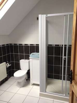 Deluxe Triple Room, 1 Bedroom, Ensuite | Bathroom | Free toiletries, hair dryer, towels