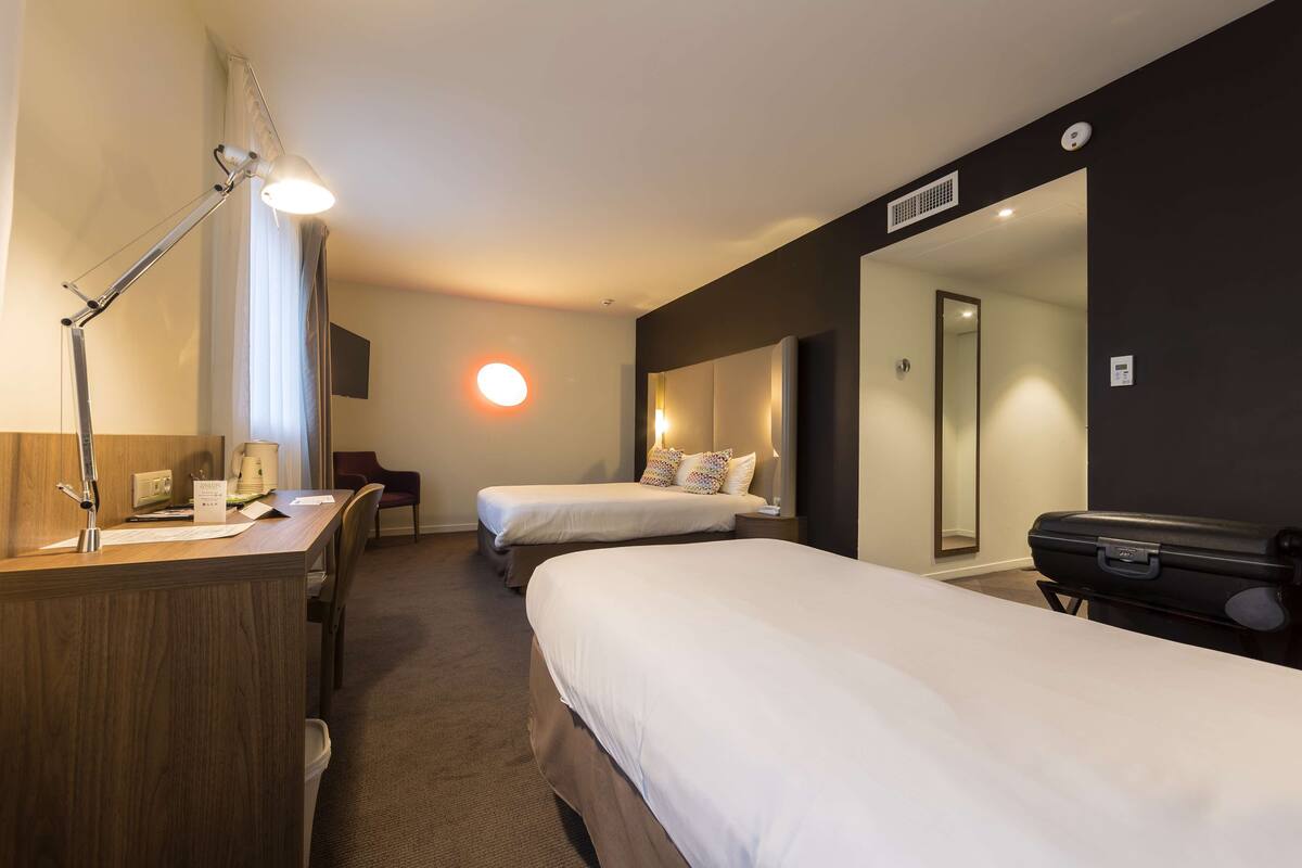 next generation, room, multiple beds | premium bedding, individually furnished, desk, laptop workspace