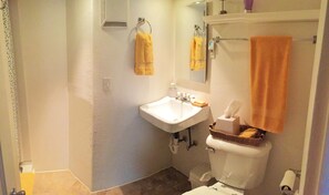 Nhà Exclusive, 3 phòng ngủ, bếp | Phòng tắm | Vòi sen/bồn tắm kết hợp, máy sấy tóc, khăn tắm, xà phòng