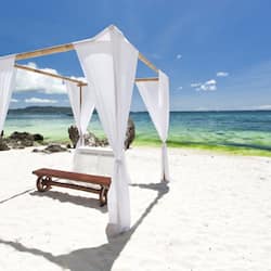 Outdoor wedding area
