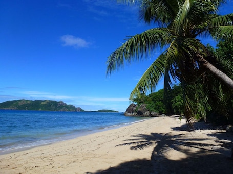 On the beach, snorkeling