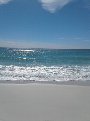 Beach nearby, sun-loungers