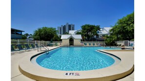 Outdoor pool, a heated pool