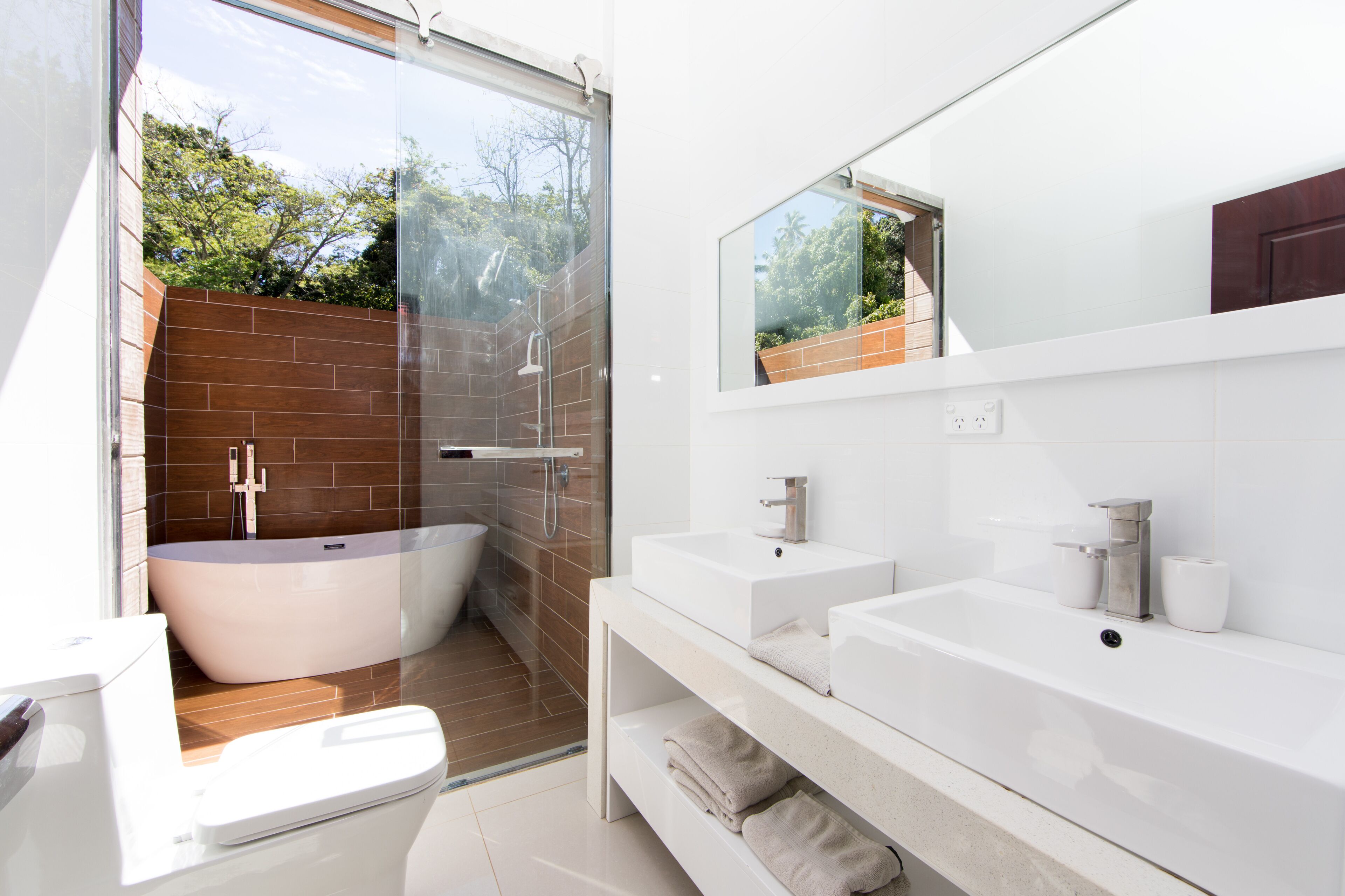 Premium villa, 2 slaapkamers, keuken, uitzicht op bergen | Luxe beddengoed, bedden met traagschuimmatras, een kluis op de kamer